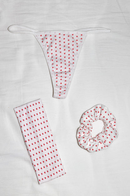 43013P-GS - Printed Baby Rib Thong/Scrunchie/Headband Gift Set