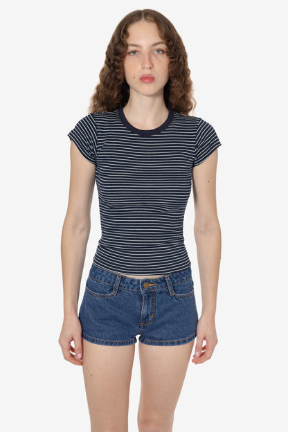 43021 - Cap Sleeve Baby Rib T-Shirt