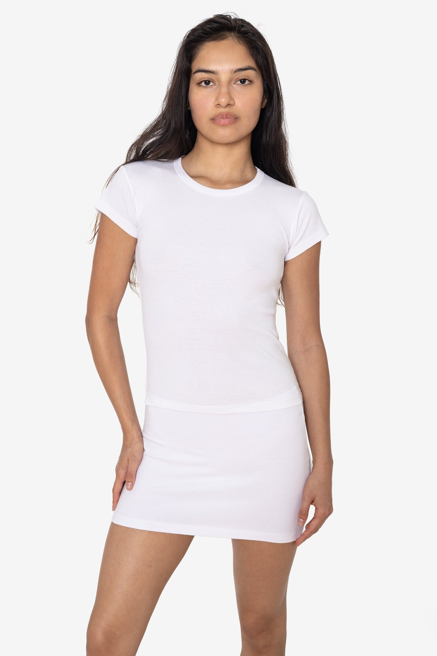 43021GD - Garment Dye Cap Sleeve Baby Rib T-Shirt