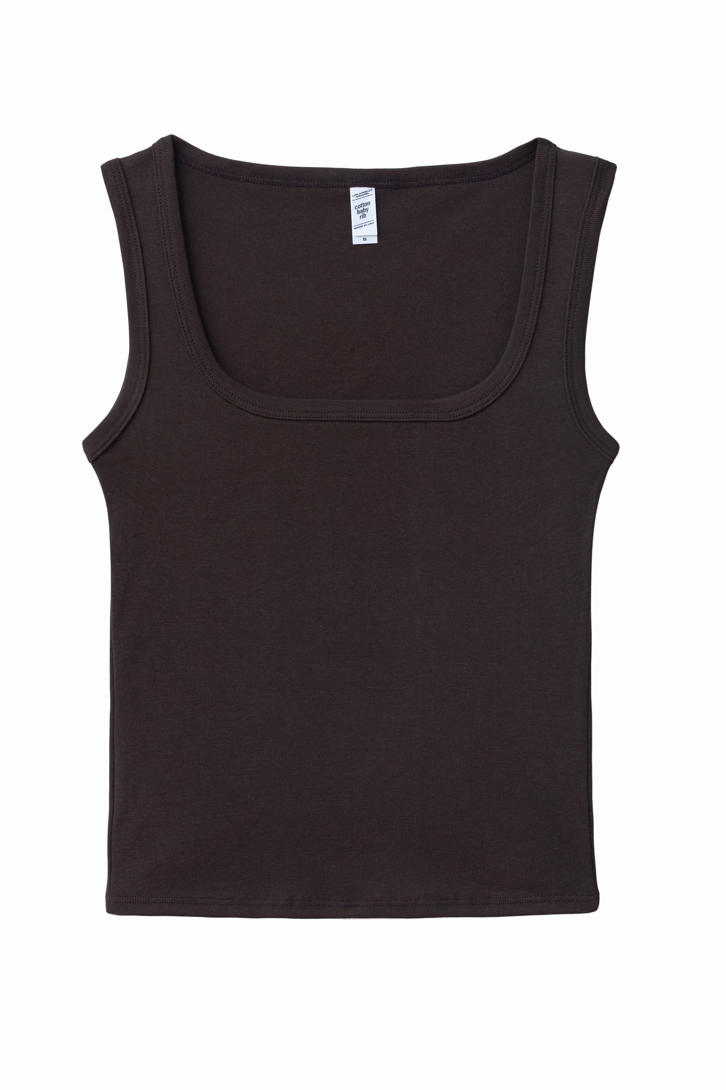 43055 - Baby Rib Square Neck Tank Top
