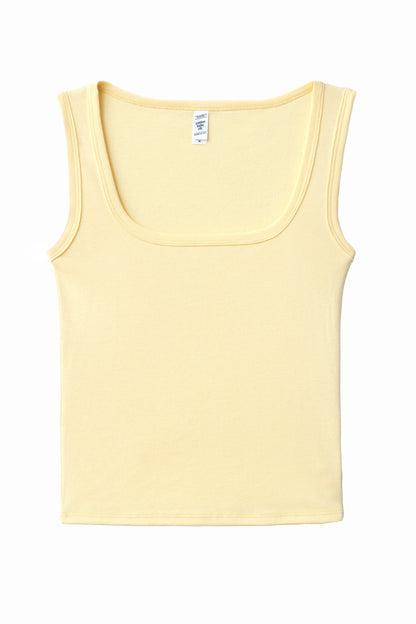 43055 - Baby Rib Square Neck Tank Top