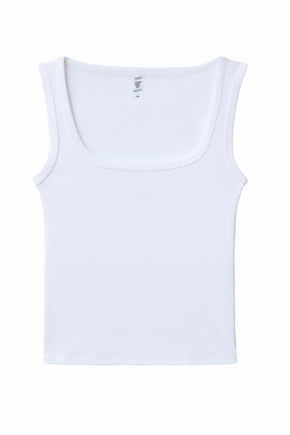 43055 - Baby Rib Square Neck Tank Top
