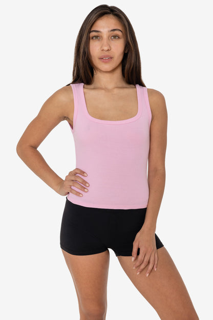 43055 - Baby Rib Square Neck Tank Top