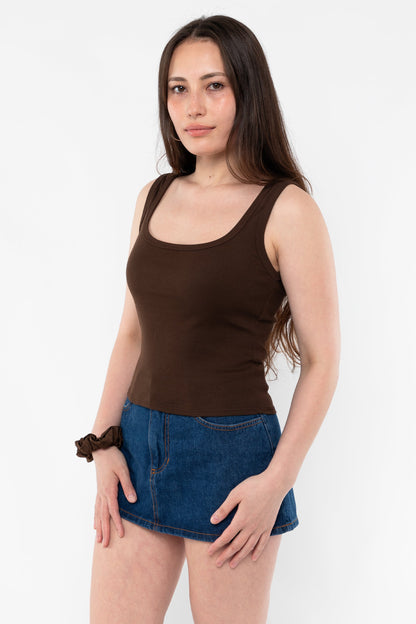43055 - Baby Rib Square Neck Tank Top