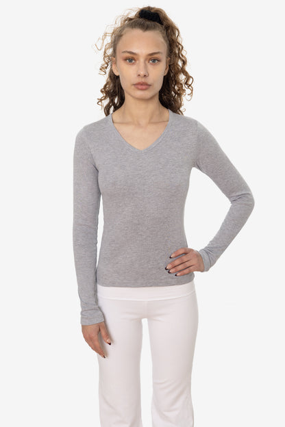 43076 - Baby Rib L/S V-Neck Tee
