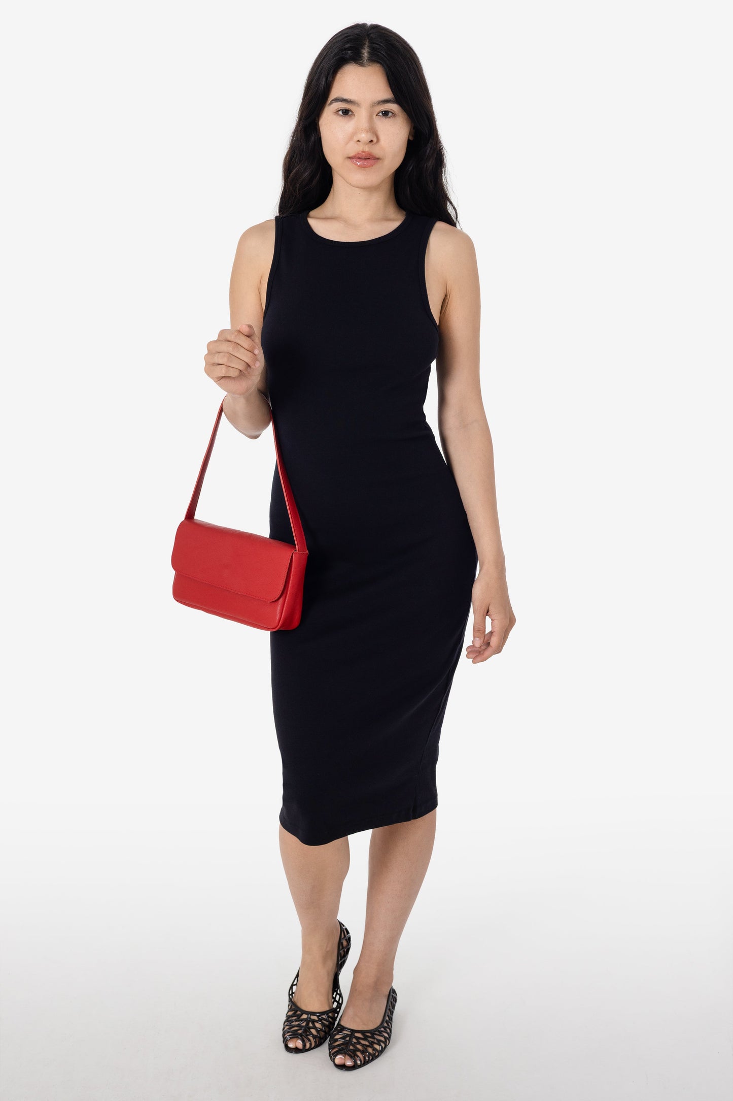 43240GD - Manantial Baby Rib Midi Dress