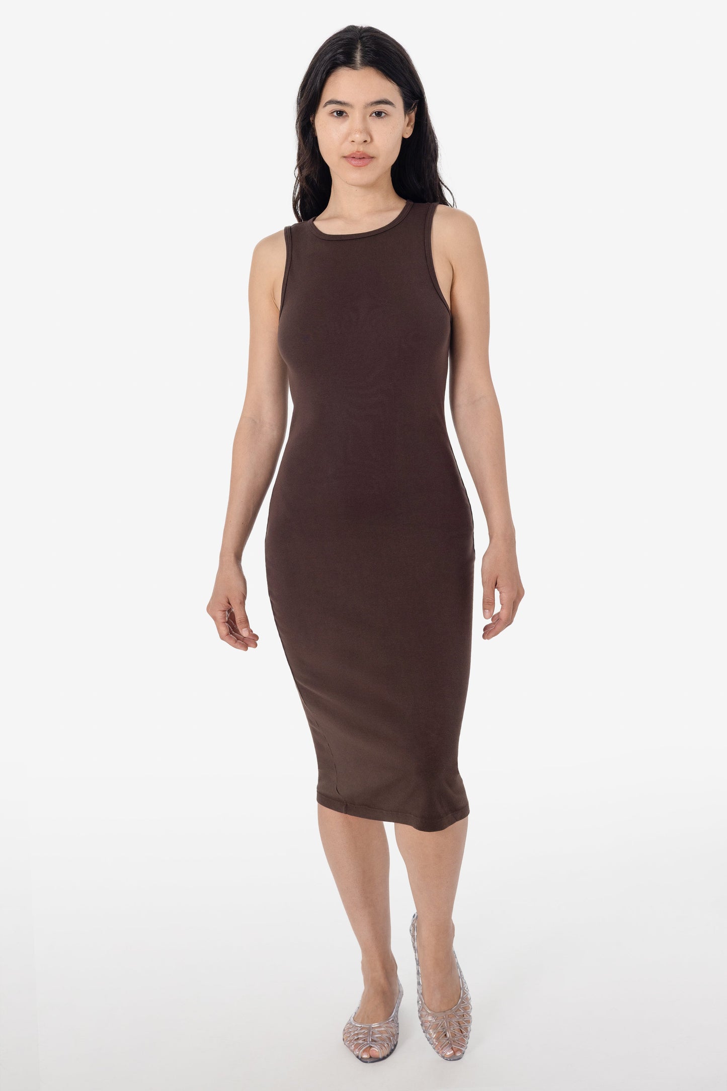 43240GD - Manantial Baby Rib Midi Dress