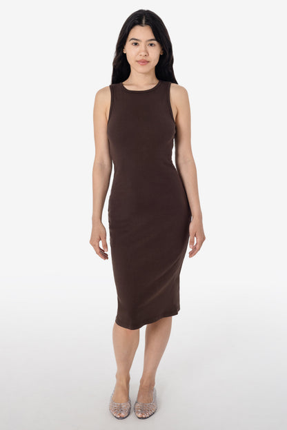43240GD - Manantial Baby Rib Midi Dress