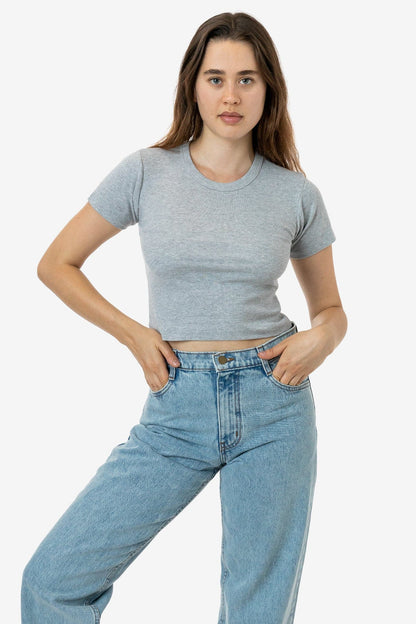 4325 - Baby Rib Short Sleeve Crop Tee