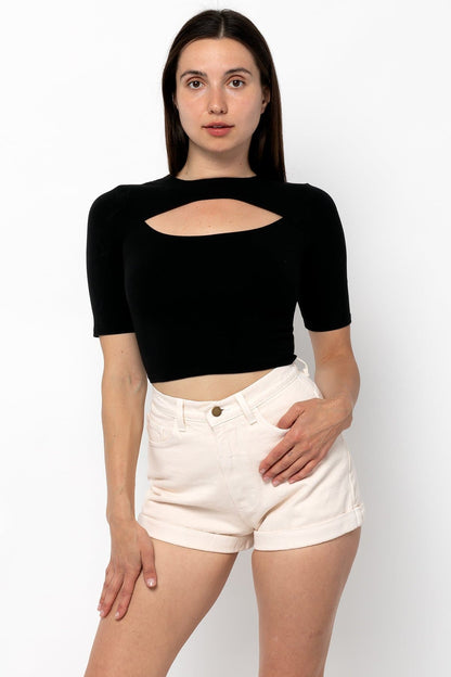 83071GD - Cut Out Crop Top