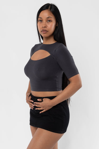 83071GD - Cut Out Crop Top