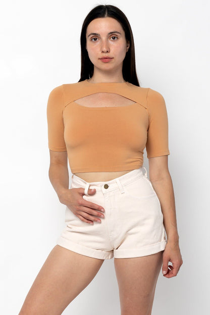 83071GD - Cut Out Crop Top