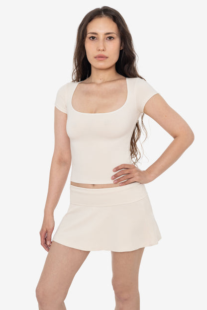 8355GD - Garment Dye Cotton Spandex Squareneck Top