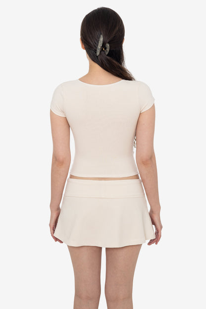 8335GD - Garment Dye Cotton Spandex Yoga Skirt