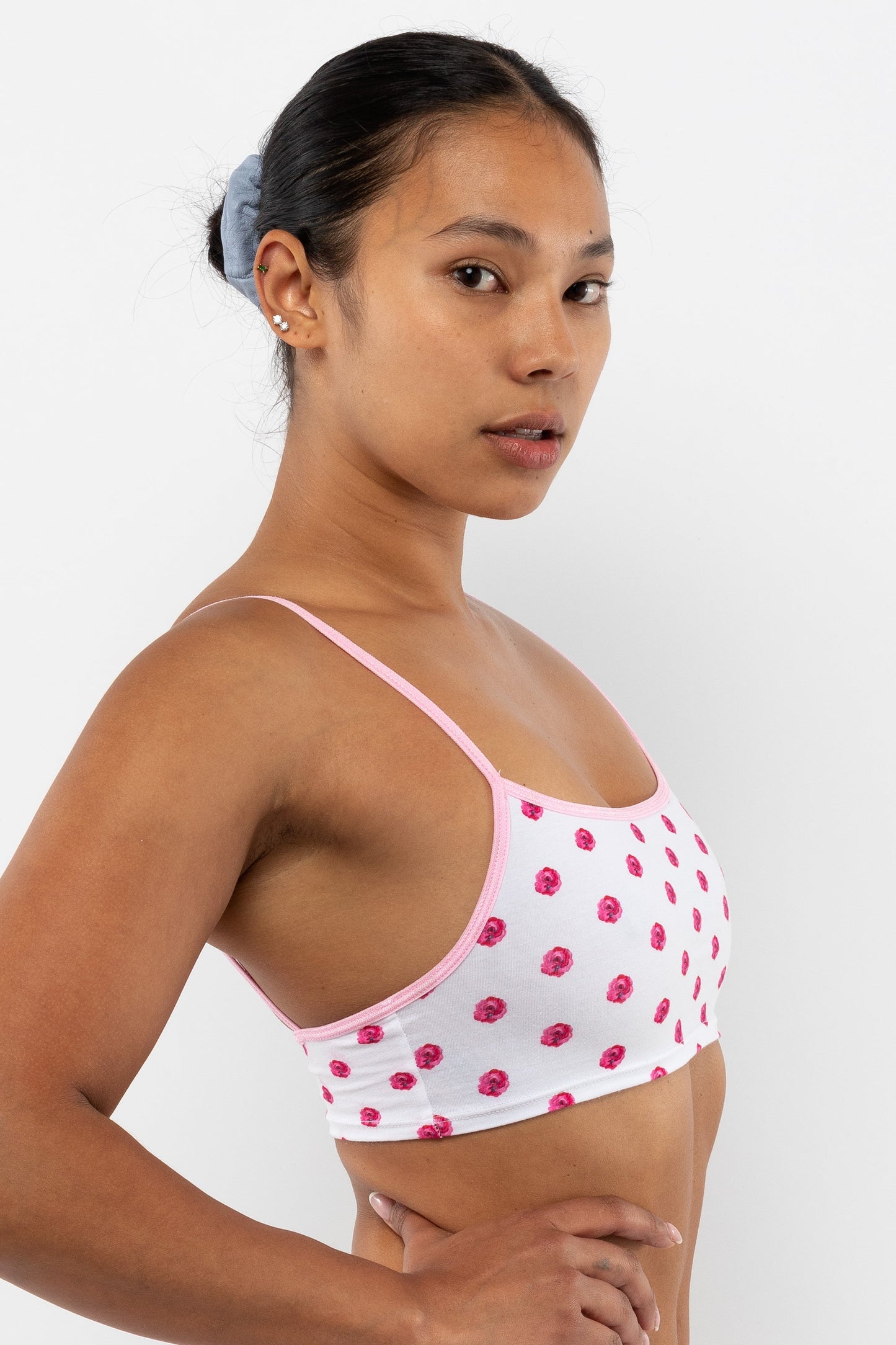 8370P - Printed Spaghetti Crop Top