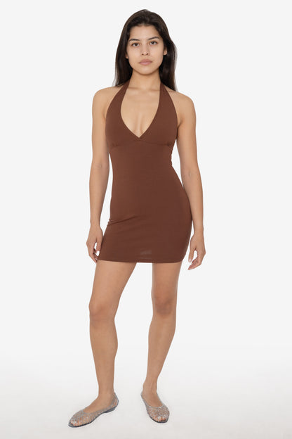 8372 - Cotton Spandex Halter Mini Dress