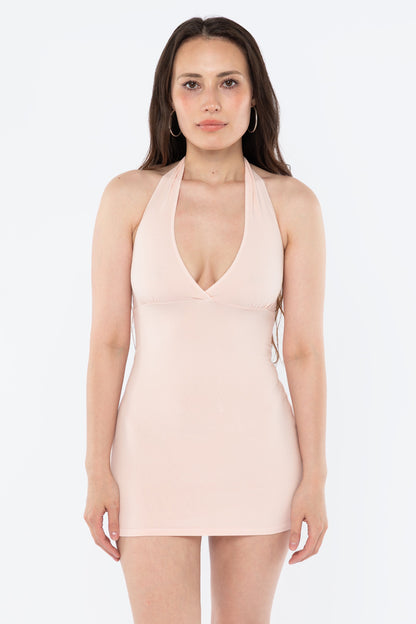 8372 - Cotton Spandex Halter Mini Dress