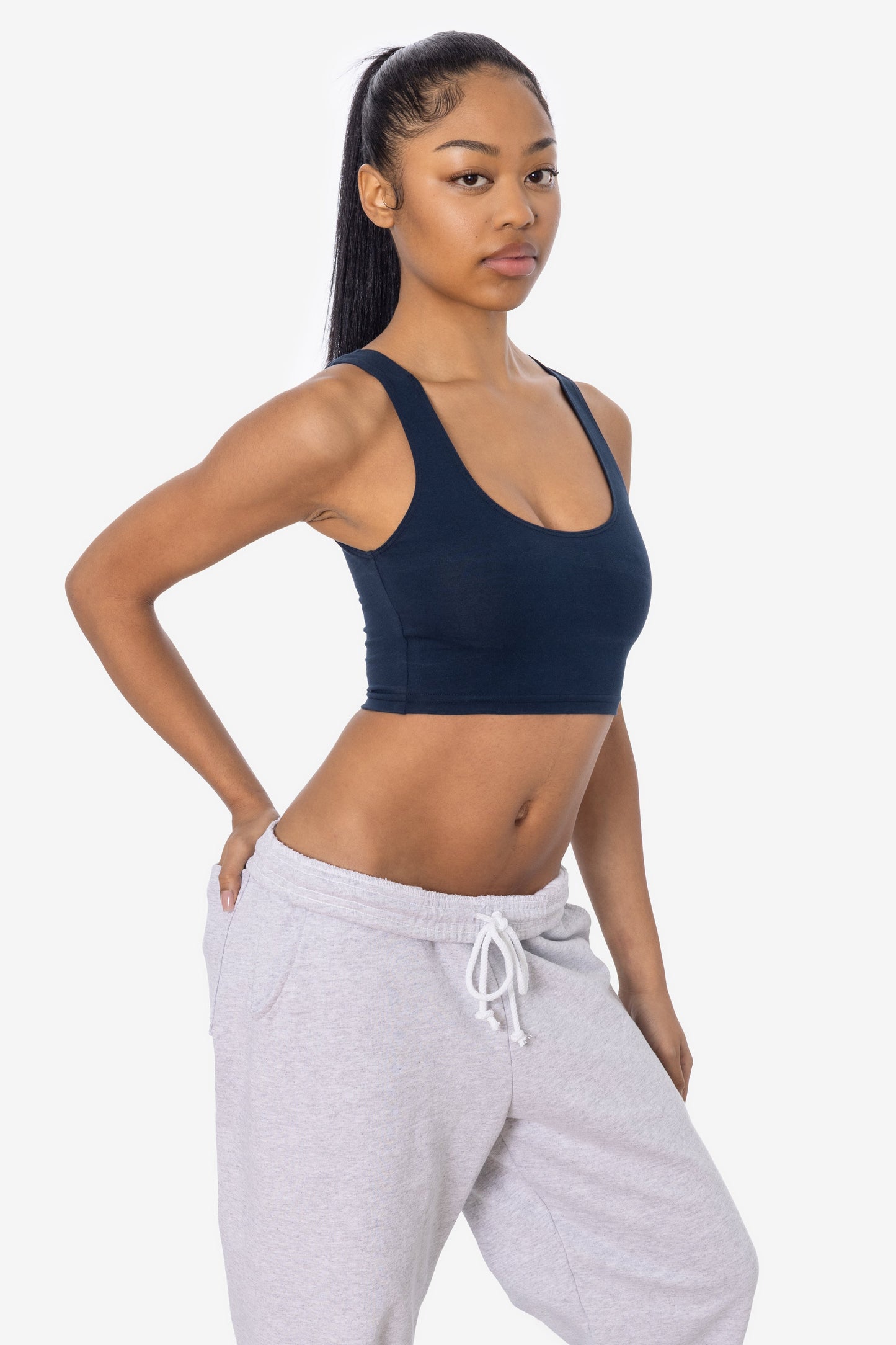 8383 - Cotton Spandex Tank Crop Top
