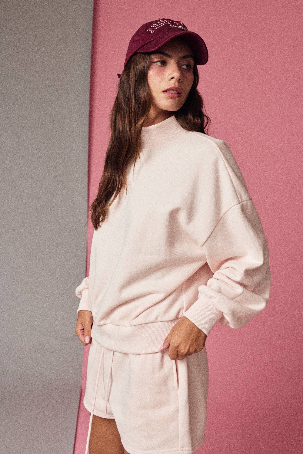 mockneck sweatshirt
