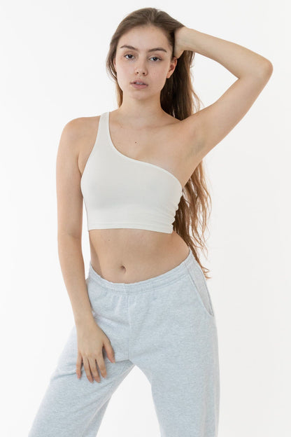 8389GD - Garment Dye One Shoulder Crop Top