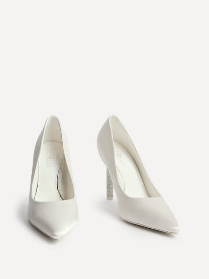 Adore Bridal Ivory Satin Court Heels