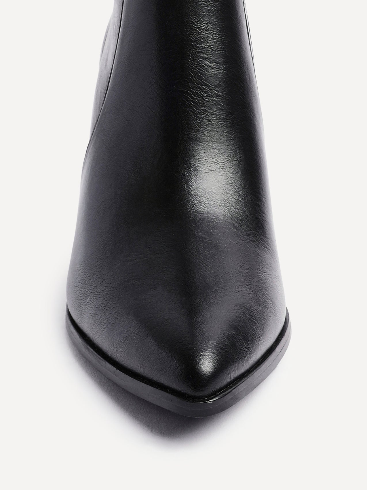 Advance Black Faux Leather Heeled Ankle Boots