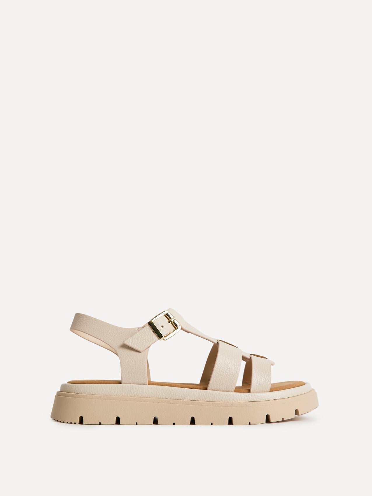 Adventure Beige Gladiator Flat Sandals