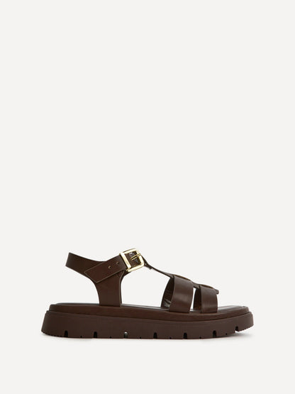 Adventure Brown Gladiator Flat Sandals