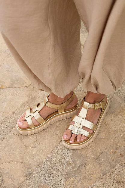 Adventure Gold Gladiator Flat Sandals