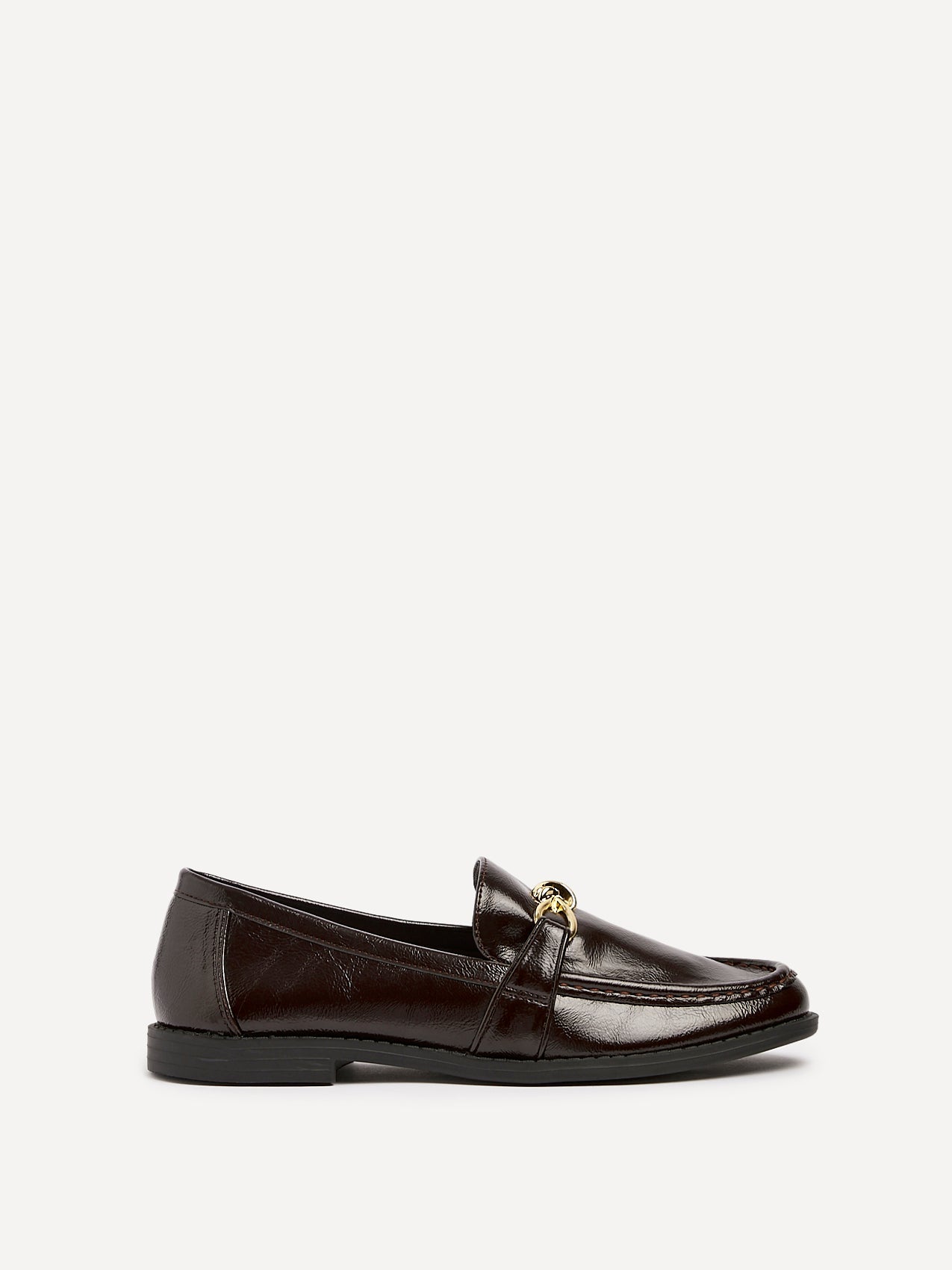 Affluent Brown Faux Leather Loafers