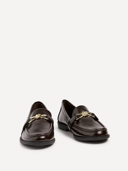 Affluent Brown Faux Leather Loafers