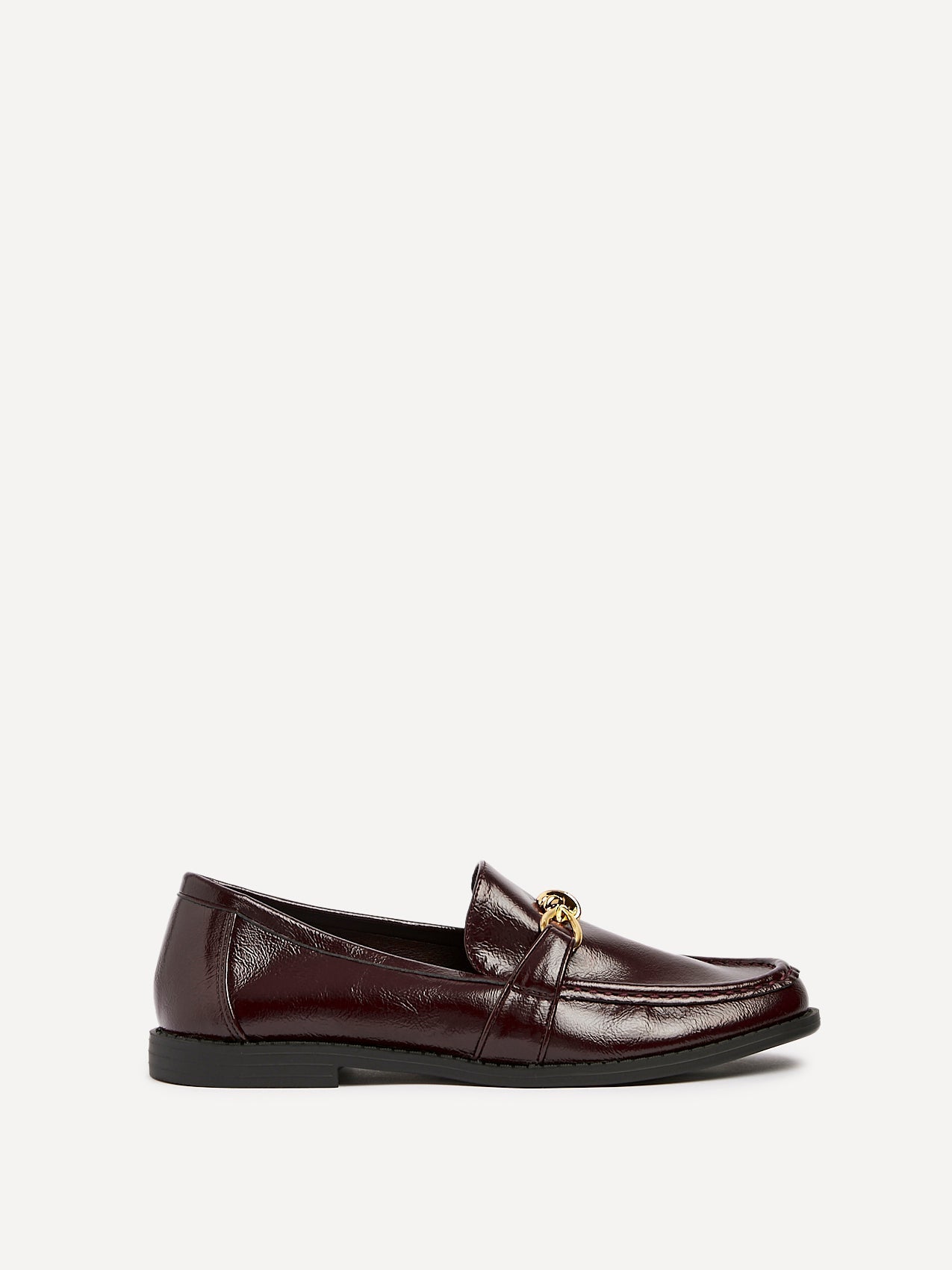 Affluent Burgundy Faux Leather Loafers