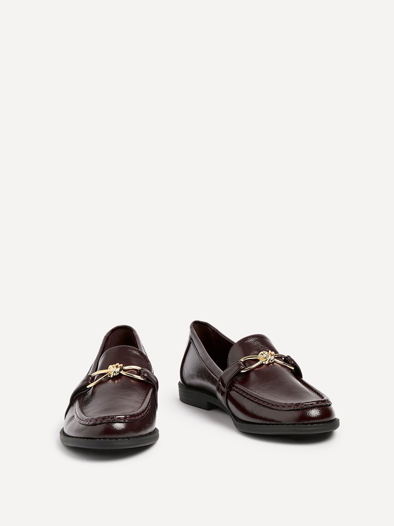 Affluent Burgundy Faux Leather Loafers