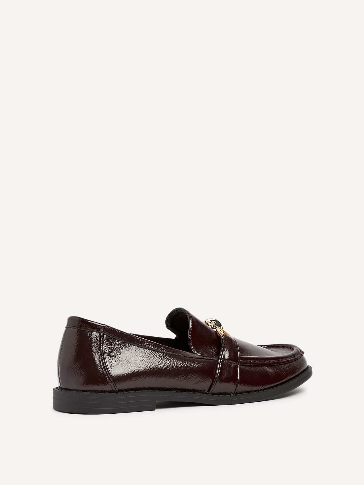 Affluent Burgundy Faux Leather Loafers