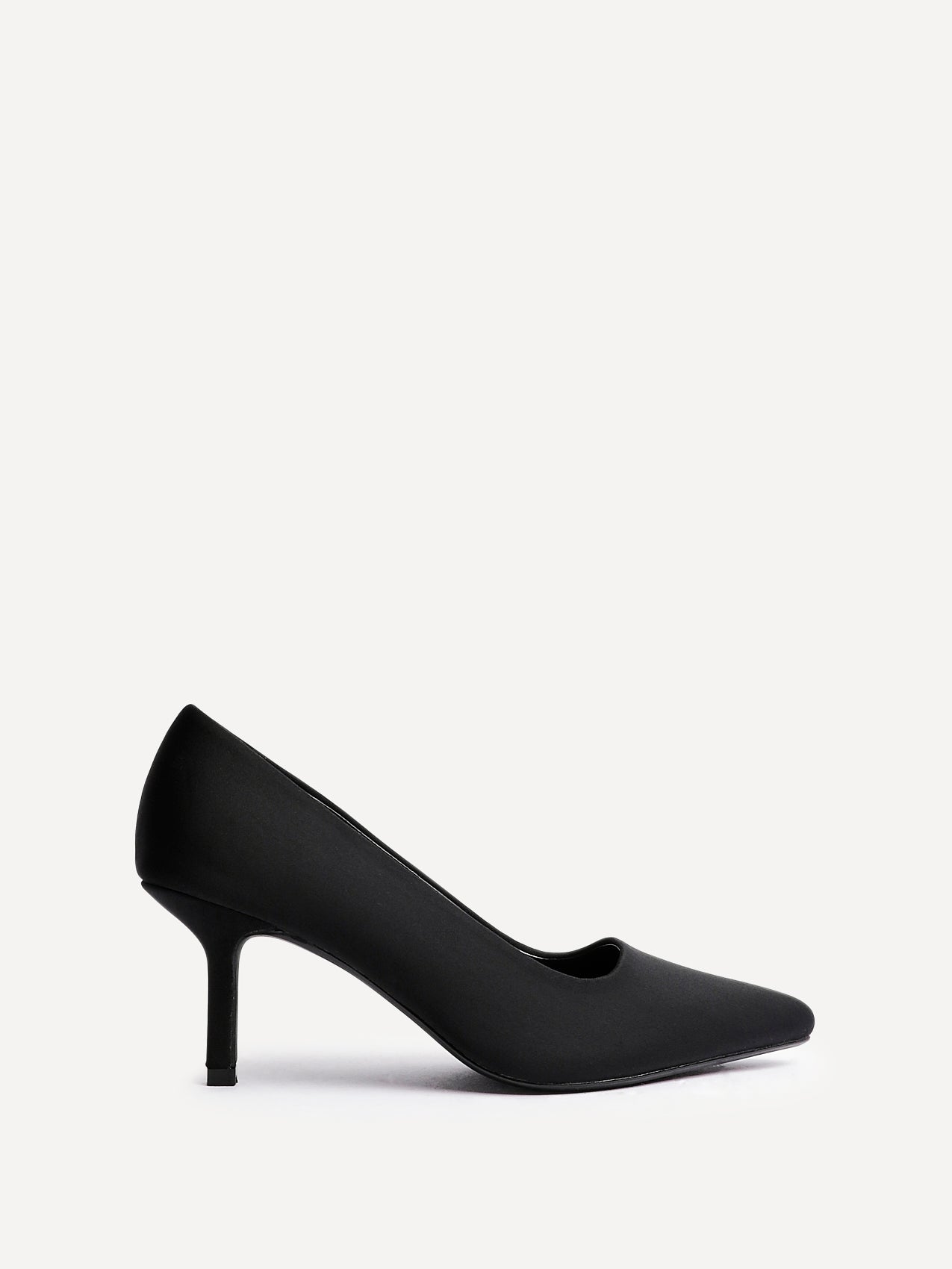 Aim Wide Fit Black Scuba Court Heels