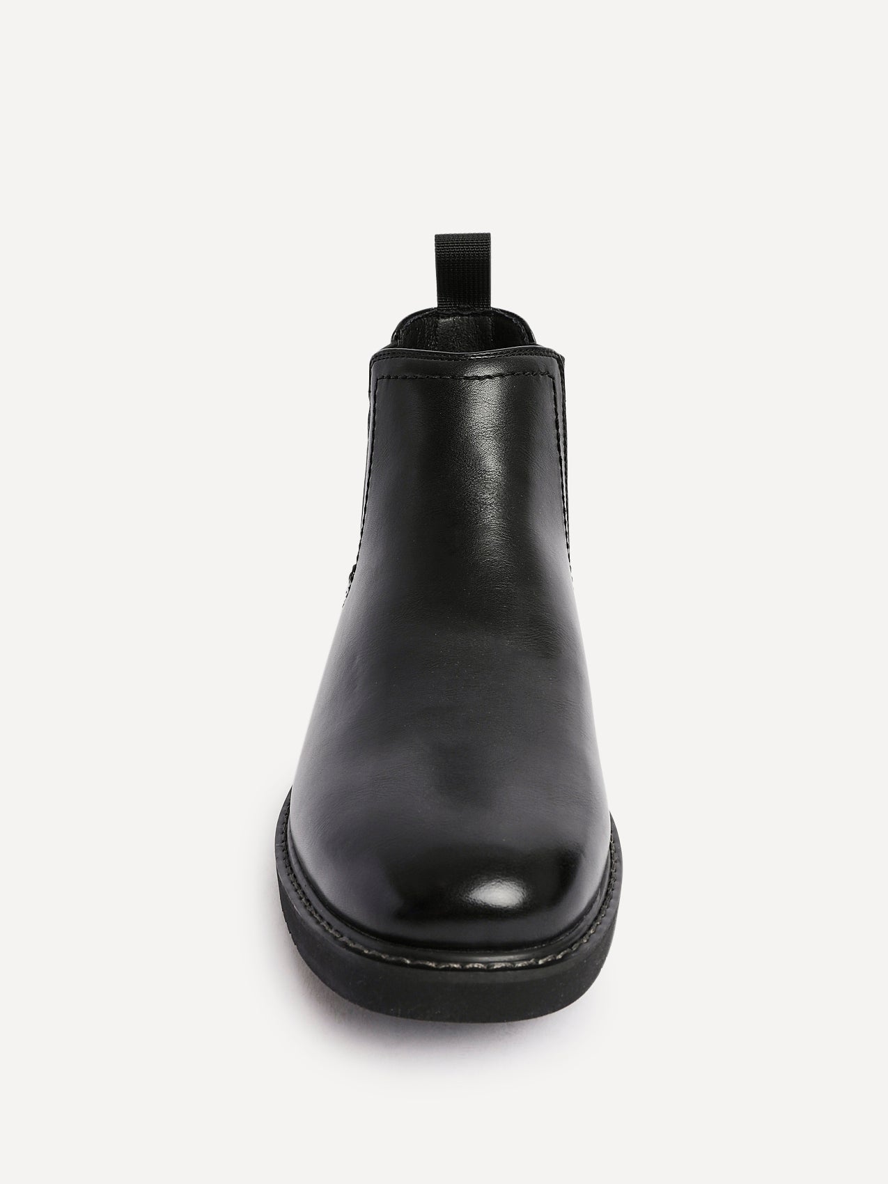 Alessandro Mens Black Faux Leather Chelsea Boots