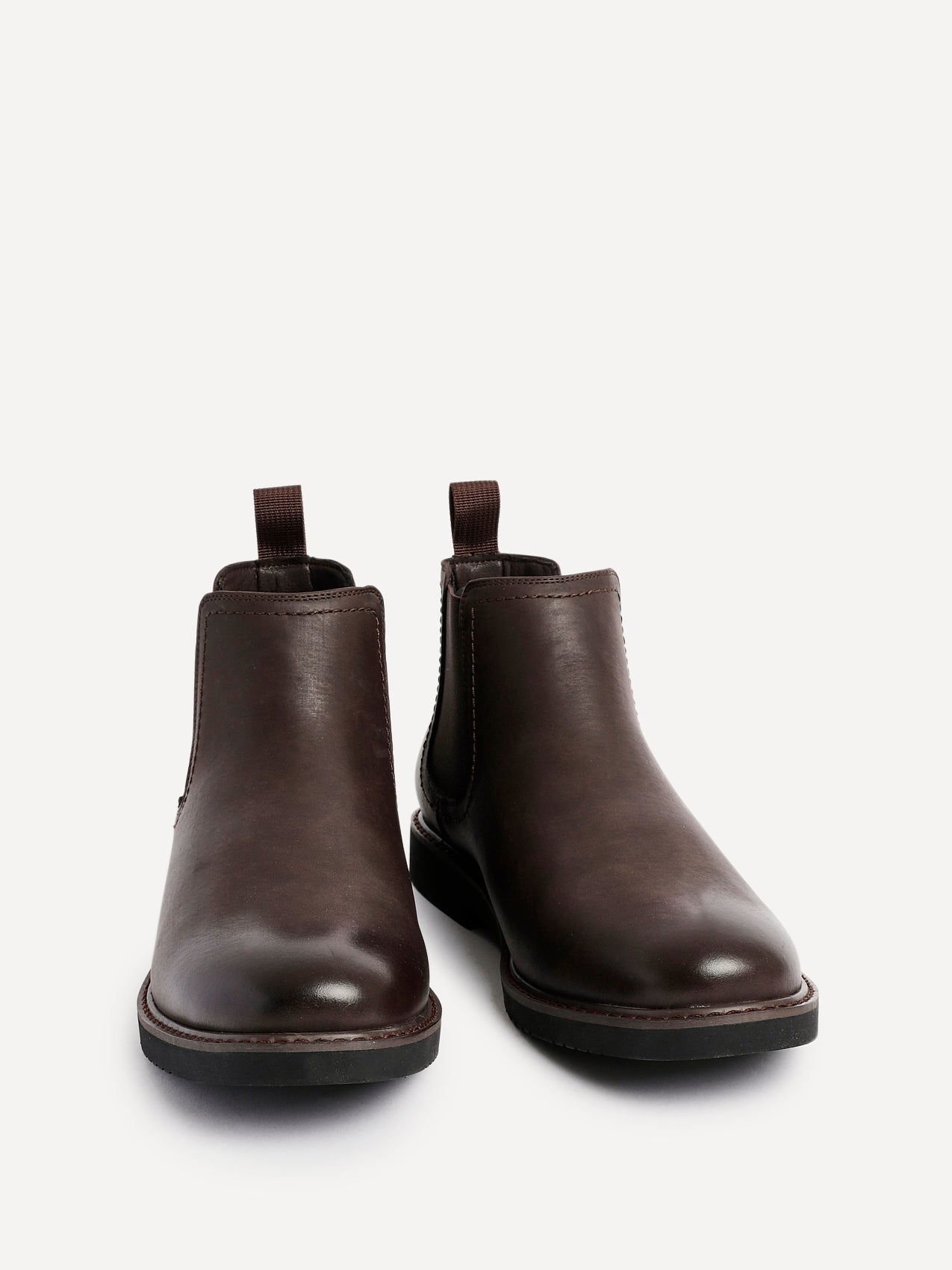 Alessandro Mens Brown Faux Leather Chelsea Boots