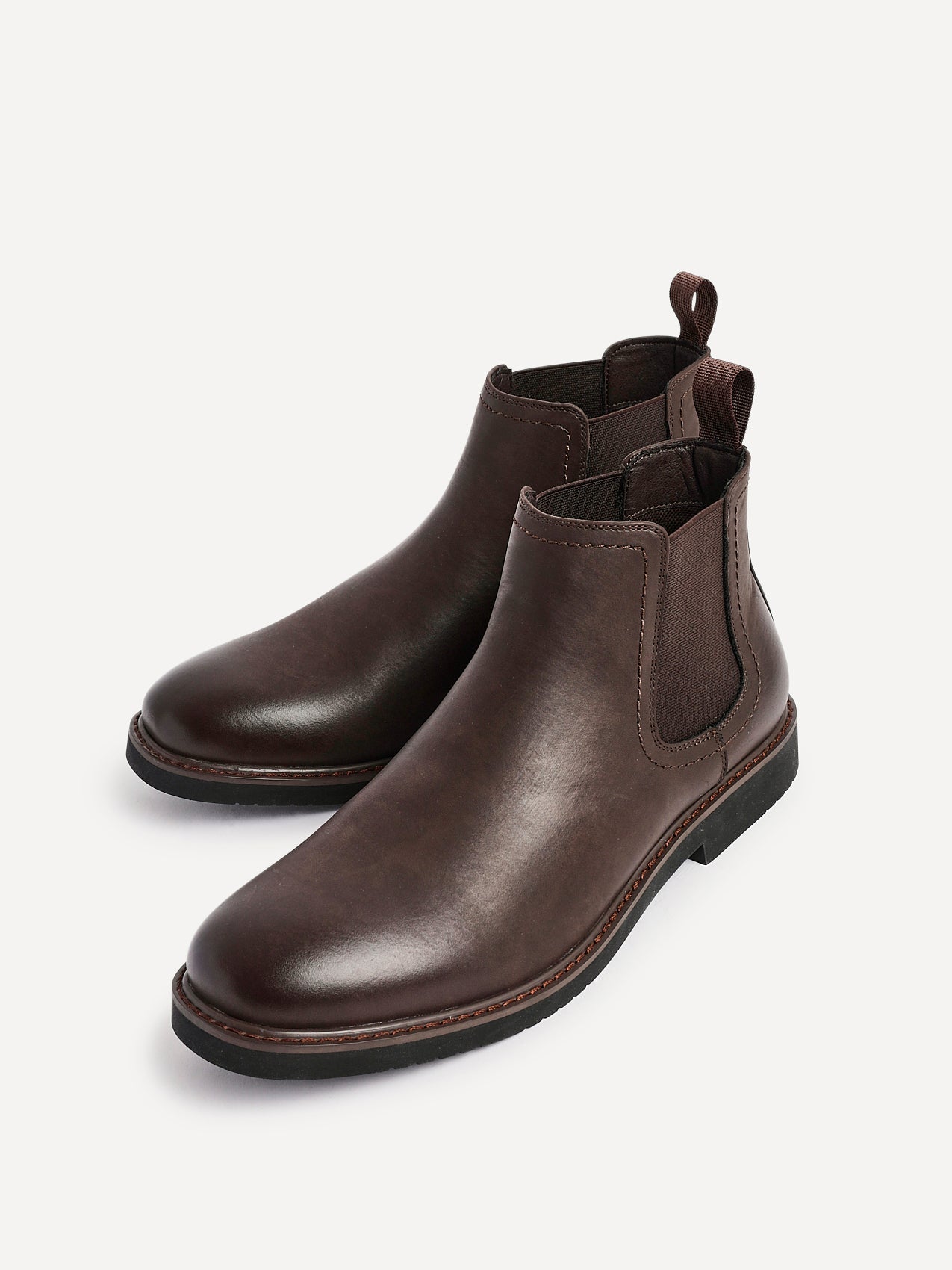 Alessandro Mens Brown Faux Leather Chelsea Boots