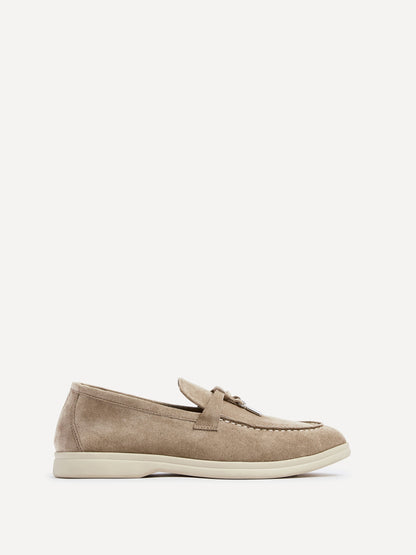 Alette Mocha Faux Suede Slip On Loafers
