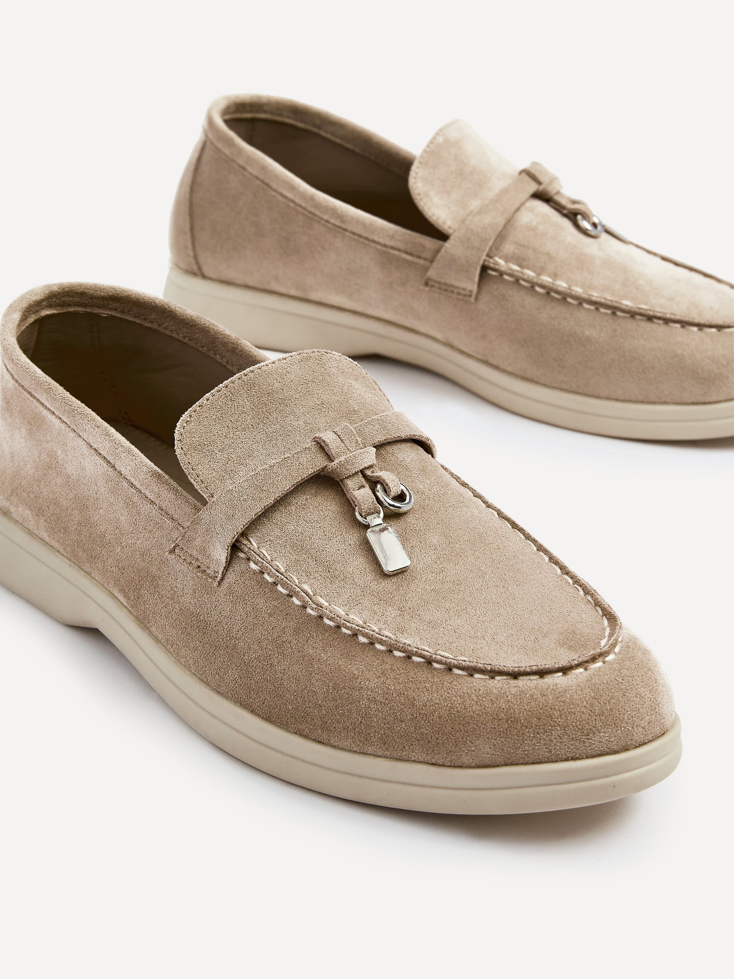 Alette Mocha Faux Suede Slip On Loafers