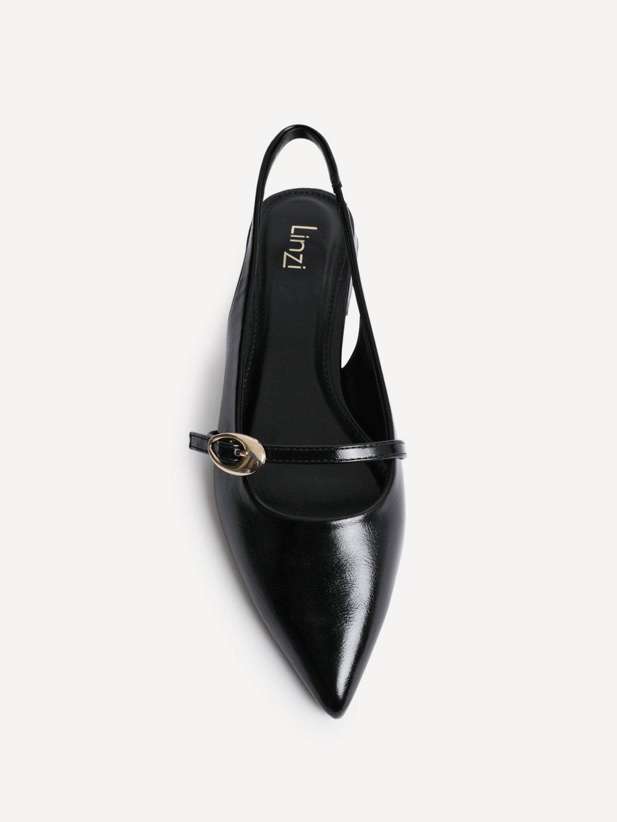 Align Black Faux Leather Ballet Flats