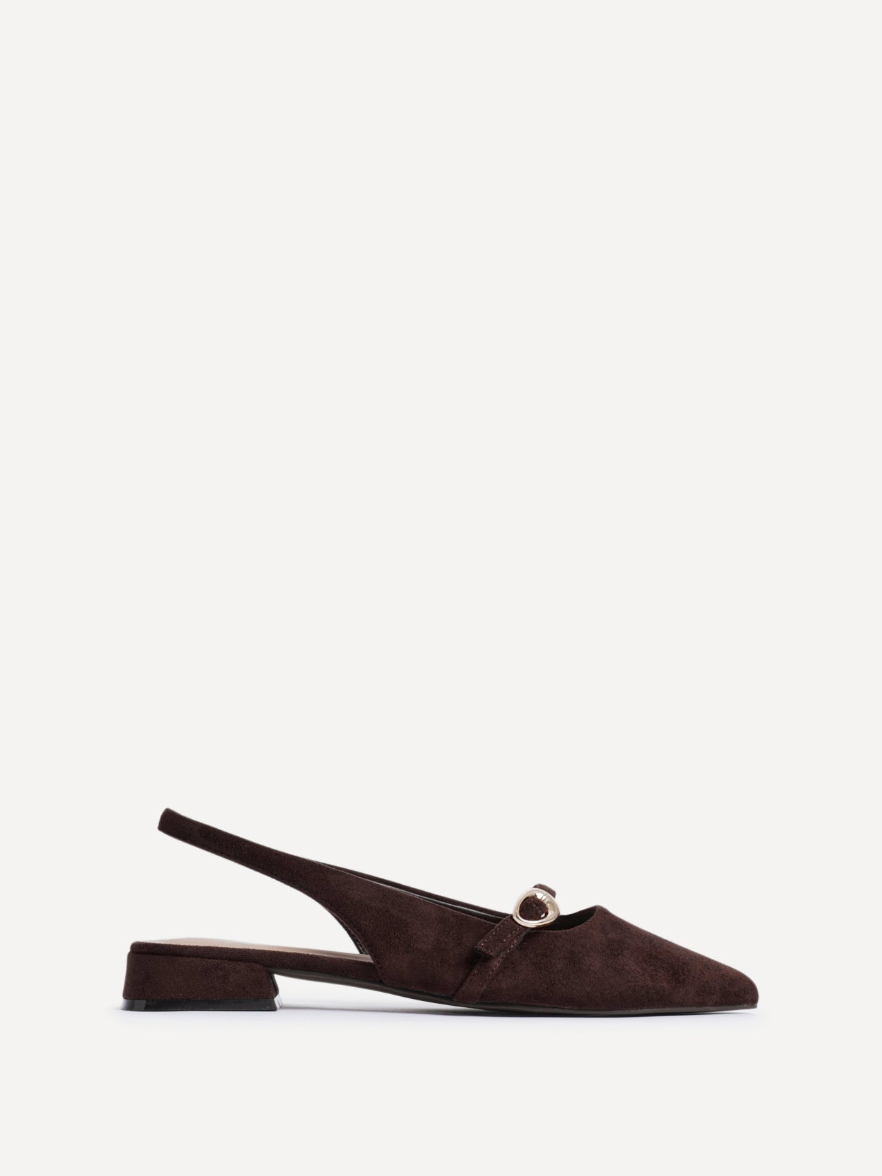 Align Brown Faux Suede Ballet Flats