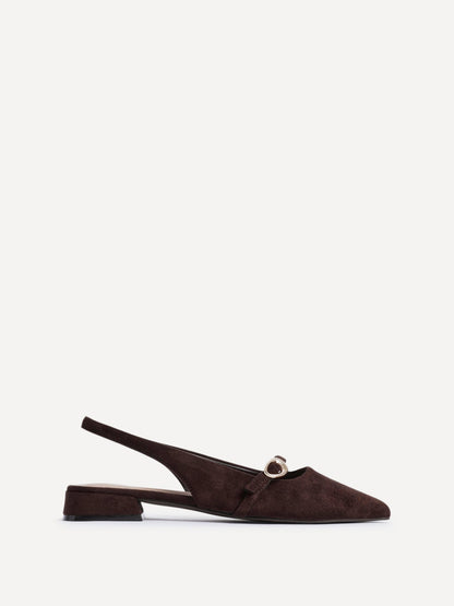 Align Brown Faux Suede Ballet Flats
