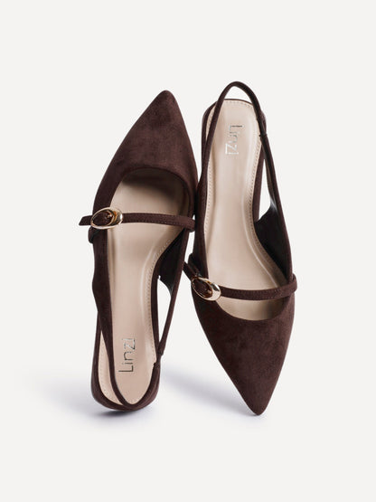 Align Brown Faux Suede Ballet Flats