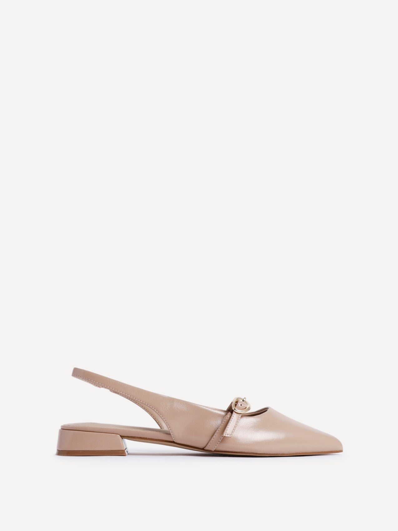 Align Nude Faux Leather Ballet Flats