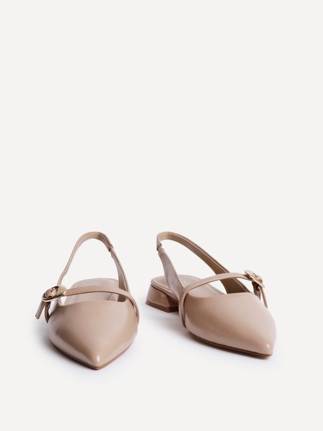 Align Nude Faux Leather Ballet Flats