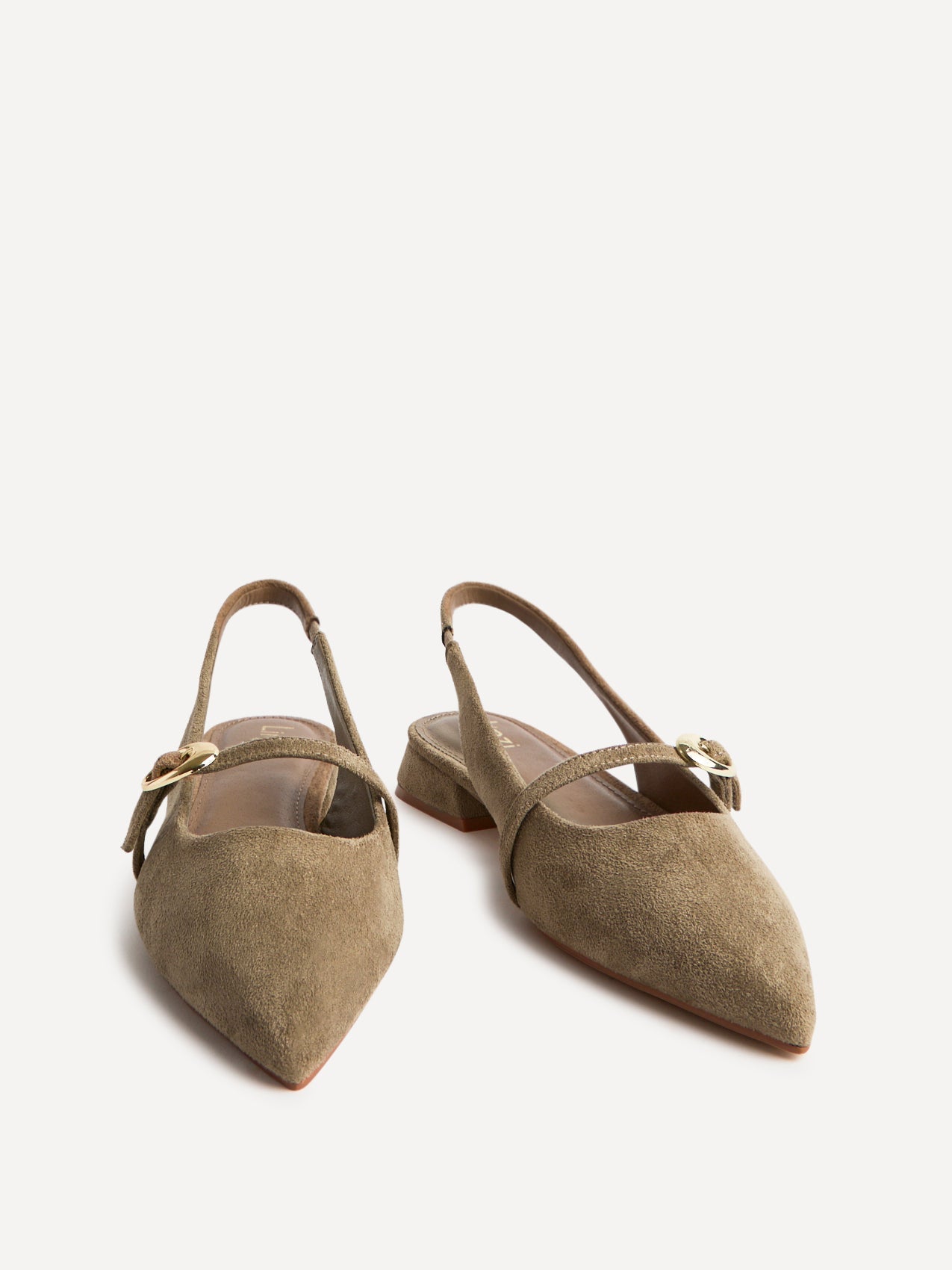 Align Taupe Faux Suede Ballet Flats