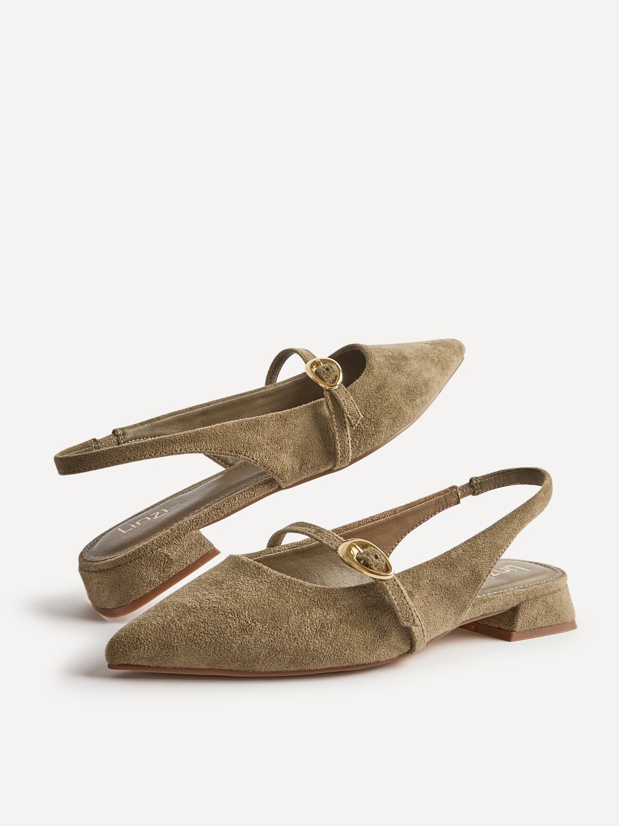 Align Taupe Faux Suede Ballet Flats