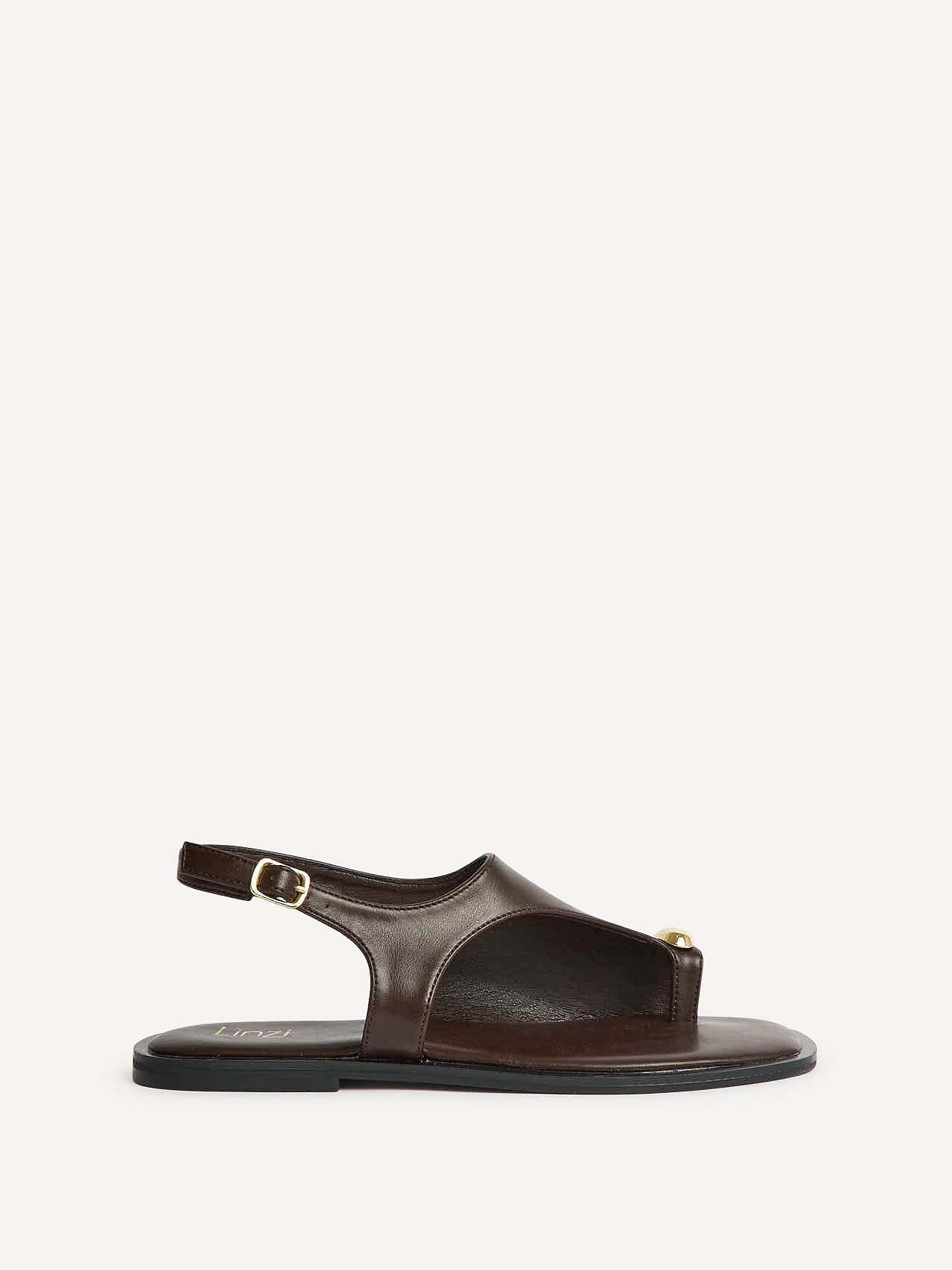 Alina Brown Flat Sandals