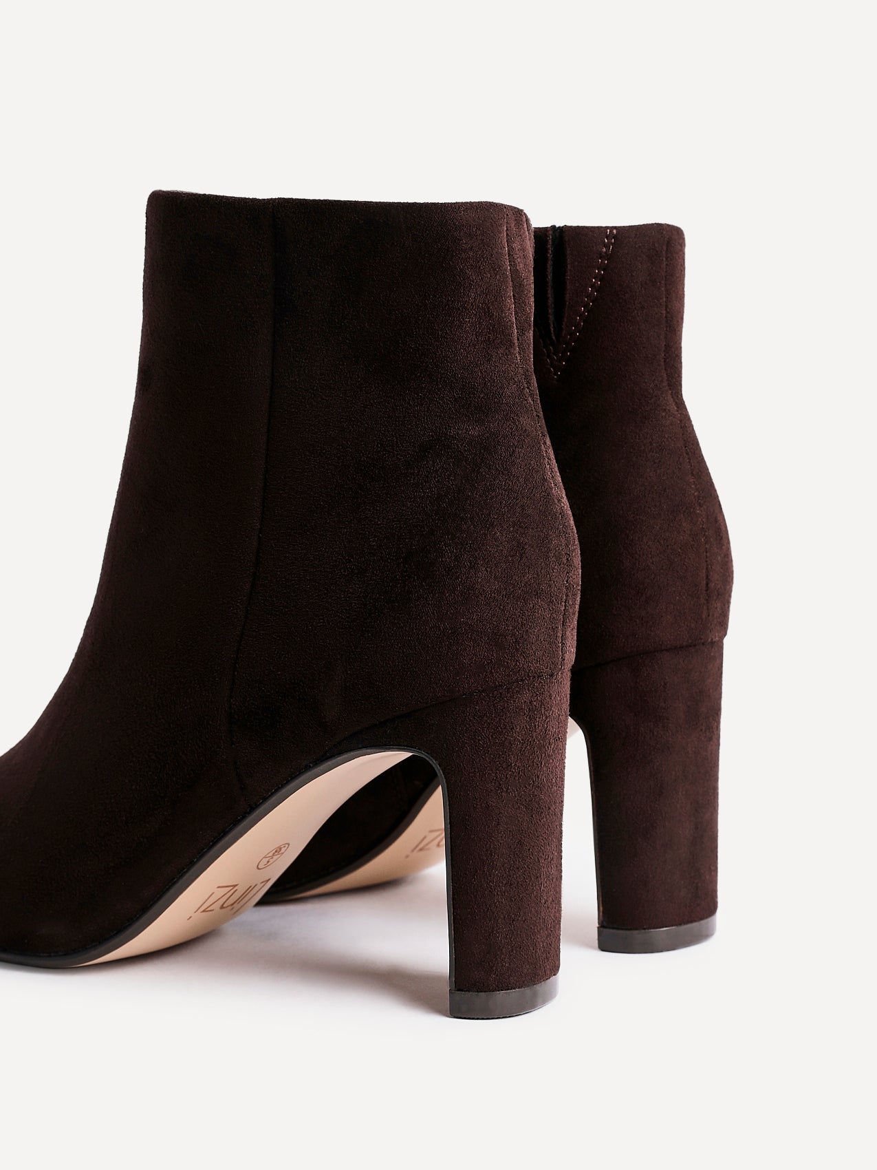 Alisha Brown Faux Suede Heeled Ankle Boot